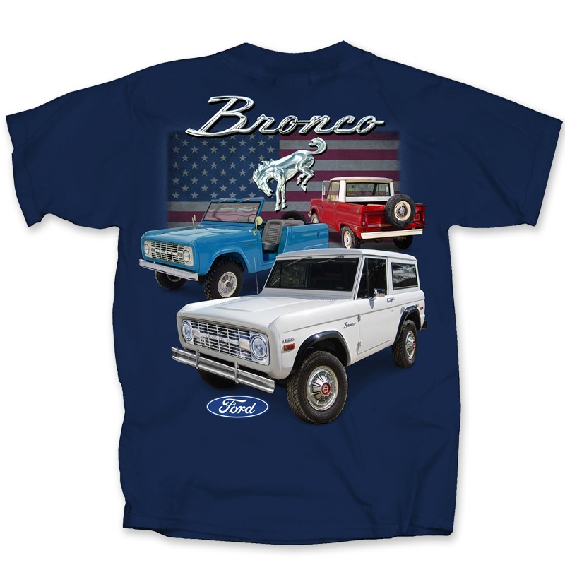 3 BRONCOS WITH FLAG