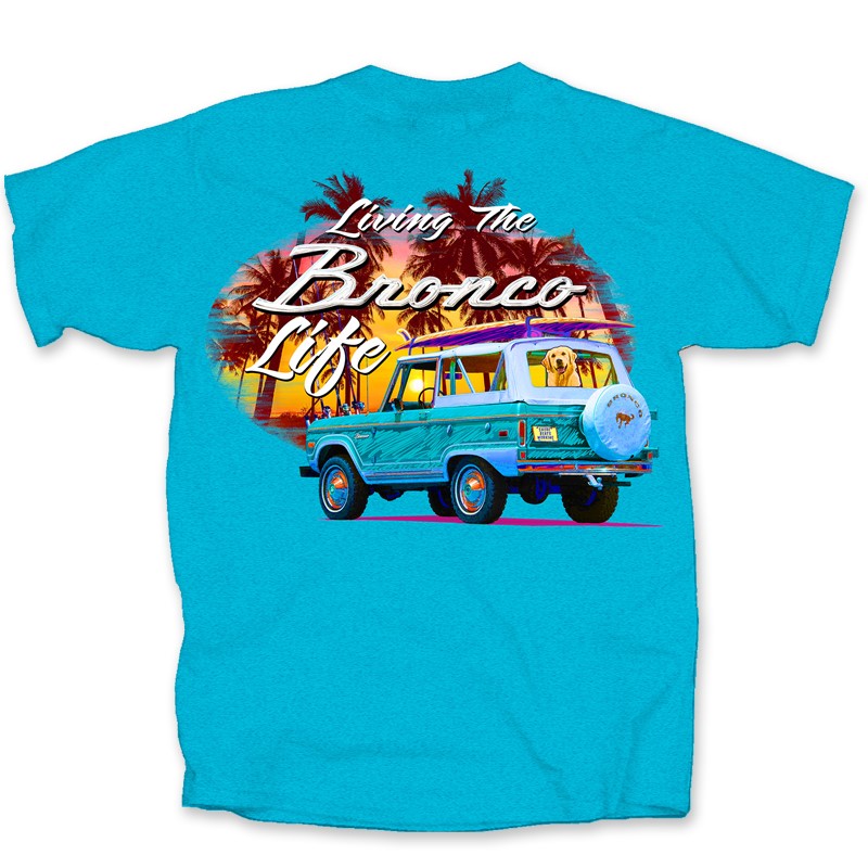 Joe Blow Vintage Ford Bronco Beach Off Road American Made Vehicle Graphic Shirt - M Regular