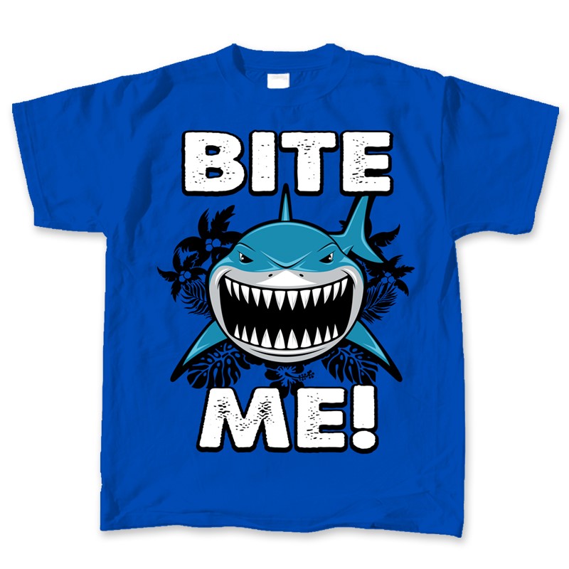 Bite me discount shark t shirt