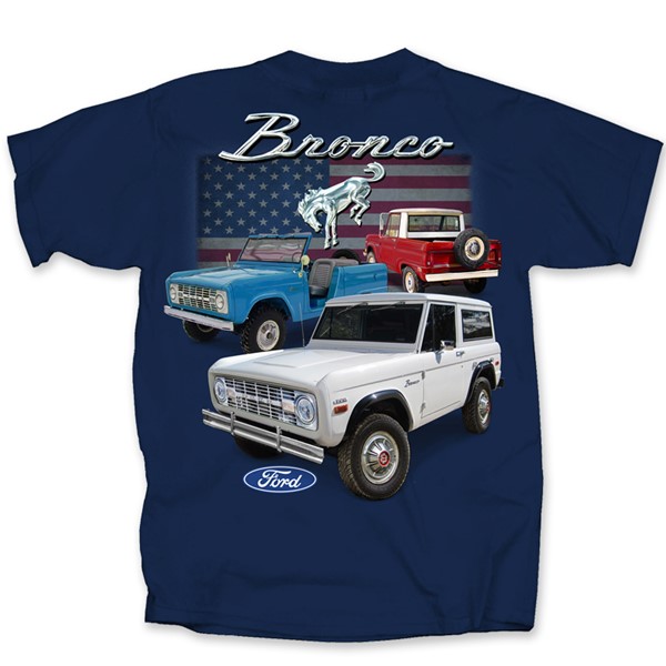 Joe Blow Vintage Ford Bronco Beach Off Road American Made Vehicle Graphic Shirt - M Regular